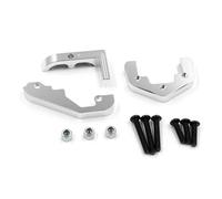 Rc Accessories Parts Gearbox Reinforcement Plate Set Aluminum For Tamiya Ta01 Ta02 Df-01 Top Force Manta For Ray 1/10 RC Car Upgrades Parts(Silver)