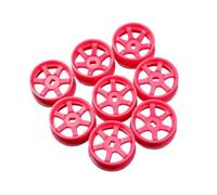 Rc Accessories Parts Narrow Rim Set 8.5mm Plastic Fluorescent Yellow Offset 0-3 For Mini-Z For Awd 1/28 Remote Control Car Upgrades Parts Accessories(Red)