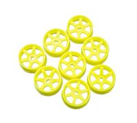 Rc Accessories Parts Narrow Rim Set 8.5mm Plastic Fluorescent Yellow Offset 0-3 For Mini-Z For Awd 1/28 Remote Control Car Upgrades Parts Accessories(Yellow)