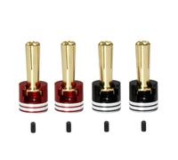 Rc Accessories Universal 1/10 Off-Road Truck RC Car 4pcs/set Welding-free Hard Shell Metal Heatsink Bullet Plugs Grips 4mm/5mm Set(5mm)