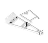 RC Accessory Compatible With SCX10 For TRX4 For Capra For LCG 1/10 RC Crawler Serves Winch Double Stent Rescue Truck Tow Truck Crane Arm Wrecker Kit(White)