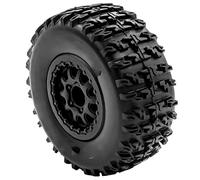 RC Accessory Compatible With Slash For Arrma For Senton 727 For Vkar 10sc Rc Car 4pcs 112mm 1/10 Short Course Truck Tires Tyre Wheel With 12mm Hex(4 pcs B)