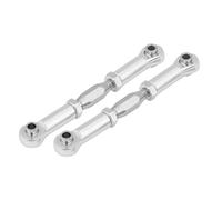 RC Adjustable Pull Rod For 94111 94188 CNC Machined Aluminium Alloy Steering Rod RC Linkage Servo Replacement Accessory Car Upgrade Parts(Silver)