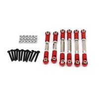 RC Adjustable Pull Rod For ARRMA 1/10 Stone Wotex Tie Rod Steering Metal Linkage For Combo Kit Remote Control Car Accessories(Red)