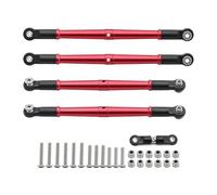 RC Adjustable Pull Rod For ARRMA 1/8 For KRATON For OUTCAST 6S Aluminum Alloy Front And Rear Steering Linkage Set Upgrades Part AR330230(Red)