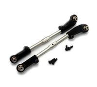 RC Adjustable Pull Rod For Arrma 1/8 For Kraton For Outcast For Notorious For Talion Stainless Steel Adjustable Turnbuckle Tie Rod Steering Link With Ends(Black)