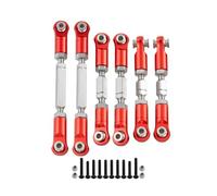 RC Adjustable Pull Rod For Arrma For Mojave 4X4 4S For Blx 1/8 Aluminum Alloy Steering Link Rod Set RC Car Tracked Vehicles Parts And Accessories Replacement Use(Red)