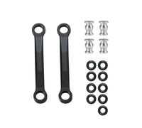 RC Adjustable Pull Rod For Axial 1/24 For SCX24 2PCS CNC Aluminum Links Chassis Linkage With Rod End RC Crawler Car Upgrade Accessories(Black,35mm)