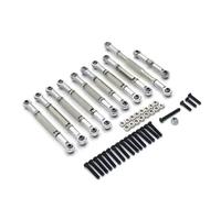RC Adjustable Pull Rod For Henglong For WPL For Feiyu For JJRC 1/16 Metal Modification Accessories Adjustable Pull Rod Upgrade Parts Rc Model Crawler Car(Silver)