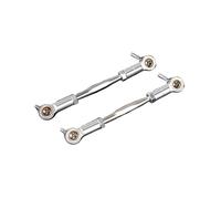 RC Adjustable Pull Rod For HPI 1/5 For ROFUN For BAHA For ROVAN For King Motor For BAJA 5B 5T 5SC Alloy Steering Turnbuckle Tie Rod 2pcs Rc Car Parts(Red)