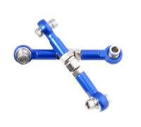 RC Adjustable Pull Rod For HSP 94101 94102 94103 94123 1/10 2Pcs 102017 02017 Aluminum Front Rear Servo Link Electric On-Road Drift RC Car Upgrade Part(Blue1)