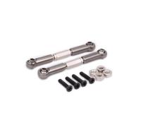 RC Adjustable Pull Rod For Losi For Wltoys 12428 12423 FY03 1-12 2PCS Alloy Tie Rod Servo Link 0018 Rc Car Truck Monster Parts And Accessories Replacement Use(Gray)