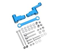 RC Adjustable Pull Rod For MJX For Hyper Go 1/14 14301 14303 14304 Zero Gap Metal Steering Group Assembly With 10 Steel Bearings Linkage Upgraded Version(Blue)