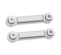 RC Adjustable Pull Rod For MJX For Hyper Go 14303 14302 14301 1/14 2Pcs Metal Steering Rod Link RC Car Aluminum Alloy Spare Upgrade Parts(Silver)