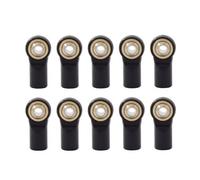 RC Adjustable Pull Rod For Tamiya For AXIAL For SCX10 D90 D110 CC01 1/10 10Pcs Metal M4 20MM Aluminum Link Tie Rod End Ball Joint RC Car Crawler Parts(Black)