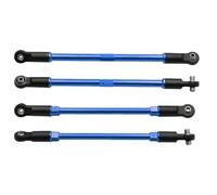 RC Adjustable Pull Rod For TRAXXAS For E-Maxx T-Maxx 4PCS Aluminum Alloy RC Link Rod Linkage Set 139MM And 149mm Wheelbase Crawler Car Accessories Truck(Blue)