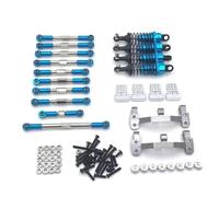 RC Adjustable Pull Rod For WPL C14 C24 For JJRC FY For Henglong 1/16 Metal Upgrade Pull Rod For Seat Shock Absorber Gasket Kit Remote Control Car Parts(Blue)
