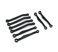 RC Adjustable Pull Rod For WPL C64 C64-1 1/16 Metal Chassis Link Rod Pull Set Remote Controls Car Upgrade Modifications Parts Accessories(Black)