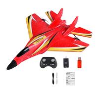 RC Airplane - 11.42 Inch Dual Engine Waterproof Flying Toy with Replaceable Battery for 2.4GHz Remote Controller, RC Aircraft | LED Airplane - for Beginners, Fun and Educational