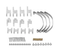 RC Alluminum Alloy Leaf Spring Suspension Set for WPL B4 24 1/16 RC Car, Sturdy and Durable Kit for Off-Road Enthusiasts (Silver)