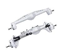 RC Axle Accessories For Axial For Capra 1.9 For UTB AXI03004 AXI03000T1 T2 For Buggy F9 CNC Machined Aluminum Integrated Front Rear Portal Axle Parts(Silver,Set)