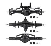 RC Axle Accessories For Axial For SCX10 90021 90027 90028 1/10 Black Metal Front Middle Rear 6X6 Axle Complete Axle RC Crawler Car Upgrade Parts(Set)
