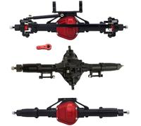 RC Axle Accessories For Axial For SCX10 D90 1/10 Eje Trasero Medio Delantero Coche Teledirigido Eje Recto Aleación Aluminio Trepador Control Remoto Piezas Mejora(Black,Set)