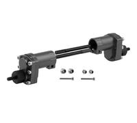 RC Axle Accessories For Axial For SCX10 II 90046 90047 AR44 1/10 RC Crawler Axle Alloy Portal Front Rear Axles With Steering Link Upgrade Parts(Gray,Rear)