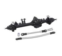 RC Axle Accessories For Axial For SCX10 II For Vanquish VS4-10 1/10 Aluminum Piece Construction Axle Offset Straight Axle Set RC Crawler For Rock Truck Part(Black,Front)