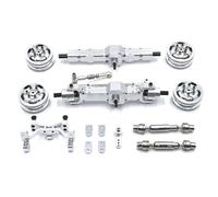 RC Axle Accessories For WPL 1/10 C74 Remote Control Car Accessories Metal Upgrade Axle Steering Gear For Seat Wheel Hub Drive Shaft Upgrade Parts(Silver)