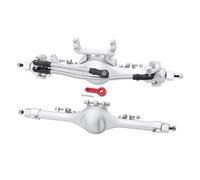 RC Axle For Axial For SCX10 II 90046 90047 1/10 Aluminum Front Rear Straight Complete Axles Set Servo Mount RC Crawler Upgrade Parts(Silver,Set)