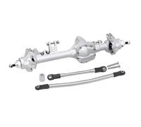 RC Axle For Axial For SCX10 II For Vanquish VS4-10 1/10 CNC Aluminum Front Rear Straight Axle Piece Construction Offset RC Crawler For Chassis(Silver,Front)
