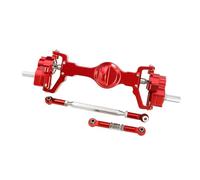 RC Axle Models For WPL C14 C24 B14 B24 B16 B36 C64 C64-1 1/16 C74-1 1/10 CNC Aluminum Front Rear Portal Axle Set Complete Axles RC Car(Red,Front)