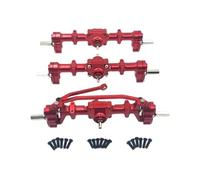 Rc Axle Parts For WPL B16 B36 1/16 Six Wheel Drive Metal Upgrade Front Middle And Rear Door Axles RC Car Parts(Red)
