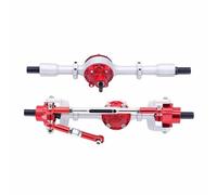 Rc Axle Parts For WPL C14 C24 B14 B24 B16 B36 For JJRC For Henglong For Feiyu 1/16 Metal Upgrade Front And Rear Axle Assembly RC Car Parts(Black a)