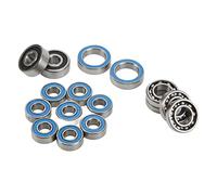 RC Axles Bearing, Stainless Steel Low Friction High Precision Bearing Set for Model Car Upgrades, 16pcs Axle Ball Bearing Kit for RC Car Parts, SCX10.2 SCX10 II Ar44 1/10 Front Rear Axles