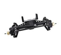 RC Axles Models For Axial For Capra UTB18 1/18 RC Car Metal Upgrade Parts Aluminum Front And Rear Portal Axle Set Complete With Servo Mount(Black,Front axle)