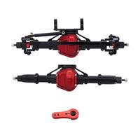 RC Axles Models For Axial For SCX10 D90 1/10 RC Car Crawler Upgrade Parts Front Middle Rear Axle Aluminum Alloy Straight Axle(Black,F R)