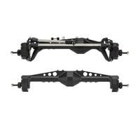RC Axles Models For Universal Accessories 1/10 RC Cheater Rigs Aluminum Offset Portal Axle Constant Velocity Driveshift Adjustable Upper Link Mount(Black,Axle F-R)