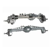RC Axles Models For Universal Accessories 1/10 RC Cheater Rigs Aluminum Offset Portal Axle Constant Velocity Driveshift Adjustable Upper Link Mount(Gray,Axle F-R)