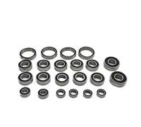 RC Ball Bearing Parts For Arrma 1/8 TLR Tuned For Typhon 6S 4x4 For BLX For Buggy RTR 22Pc Pre-Greased Black Rubber Sealed Bearings Kit Chrome Steel RC Car
