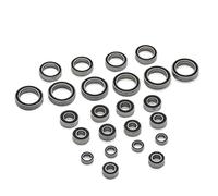 RC Ball Bearings For Losi TEN-SCTE 24Pcs Chrome Steel Black Rubber Sealed Metric Ball Bearing KIT Deep Groove Pre-Greased RC Car For Racing Car For Team