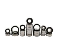 RC Ball Bearings For Traxxas For TRX4 For Sport 1/10 RC Car 24Pc Deep Groove Bearings Kit Black Rubber Sealed Pre-Greased Steel Only For Front Rear Axle