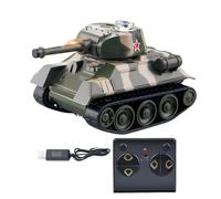 RC Battle Tank - 200g ABS Remote Control Vehicle, Realistic Simulation Toy Rotating Turret, Sound And Light Effects, Rechargeable Battery Engine | Interactive Combat Toy For Kids Indoor Outdoor Garden