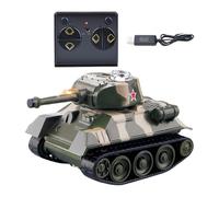 RC Battle Tank - Educational Mini Vehicle, Interactive Toy | Remote Control Machine with Sound Effects And Turret, STEM Learning Activities For Boys And Girls, Bedroom, Room