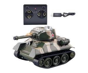 RC Battle Tank - Educational Mini Vehicle, Interactive Toy | Remote Control Machine with Sound Effects And Turret, STEM Learning Activities For Boys And Girls, Bedroom, Room