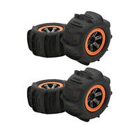 RC Beach Tires 4PCS Multifunction Waterproof Rubber RC Car Wheels Heavy Duty All Terrain for 1/12 1/10 Cars Off Road Beach Sand Desert Snow Black 108mm 58mm