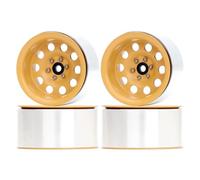 RC Beadlock Hubs For Axial For SCX10 II 90046 90047 RR10 For Wraith For TRX4 For YETI KM2 For Traxxas 1/10 4Pc Beadlock Wheel Rim Hubs 12mm Hex RC Car(Yellow)