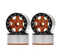 RC Beadlock Hubs For MN98 For Axial For Yeti For Wraith Off-Road TF2 For Tamiya CC01 LC70 1/10 4Pc CNC Alloy Beadlock Wheels Rim 45mm RC Crawler Car