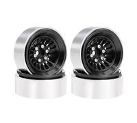 RC Beadlock Hubs For SCX24 For TRX4M For Axial For RedCat For Ascent-18 AX24 1/24 1/18 1.3" Beadlock Wheel Rims Hub Tires RC Crawler Upgrade Parts(Black)